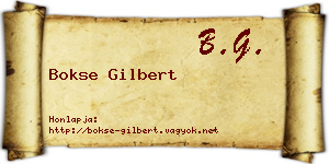 Bokse Gilbert névjegykártya